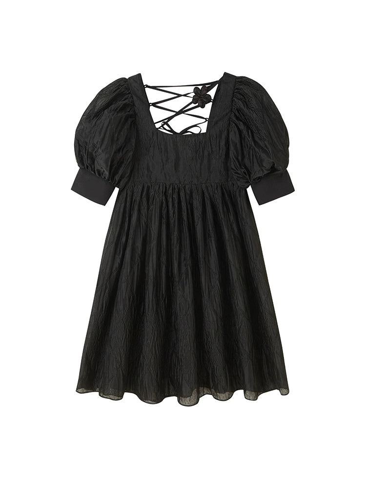 جاكار فقاعة الأكمام -فستان الحب الأول