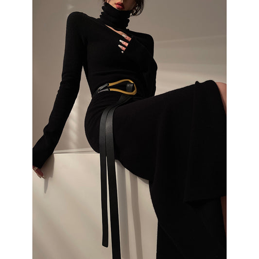 Sexy Wool Mini Skirt