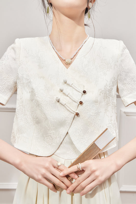 Zen-inspired White Two-Piece Set.