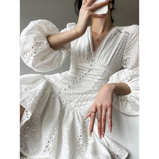 Elegant Lace Cotton Skirt