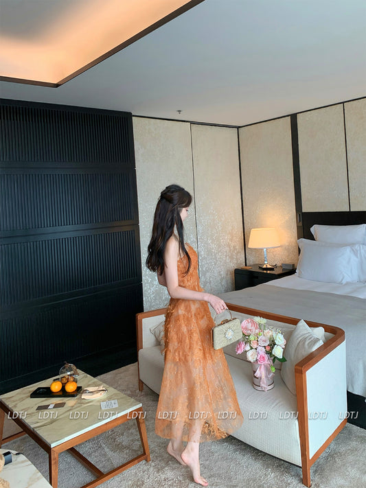 Heavy Industry Hook Lace Mesh Dress