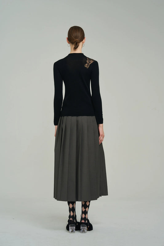 3-Color Embroidered Knit Shirt