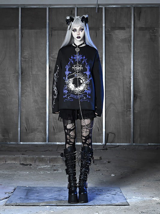 Gothic Purple Plush Diamond Sweater