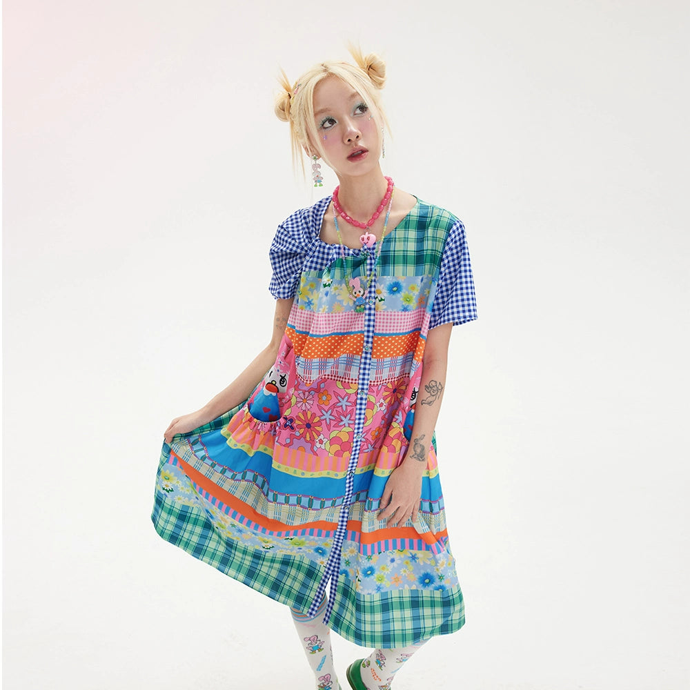 Floral Rabbit Print Dress