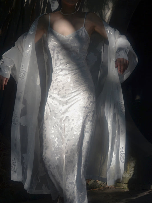 생선 꼬리 프렌치 서스펜더 드레스