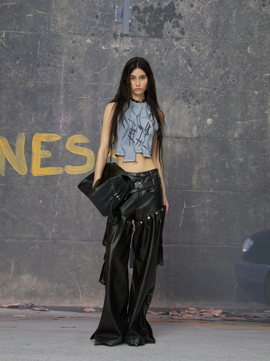 গোলাপী/নীল অফসেট ন্যস্ত