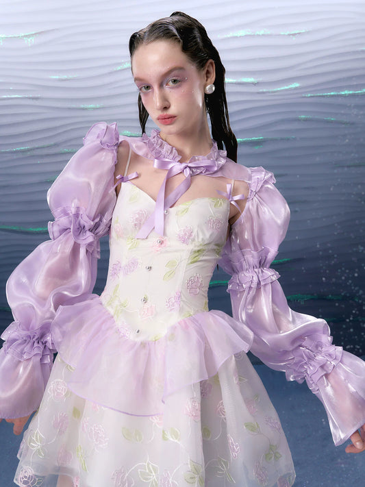 Purple Halo Organza Dress