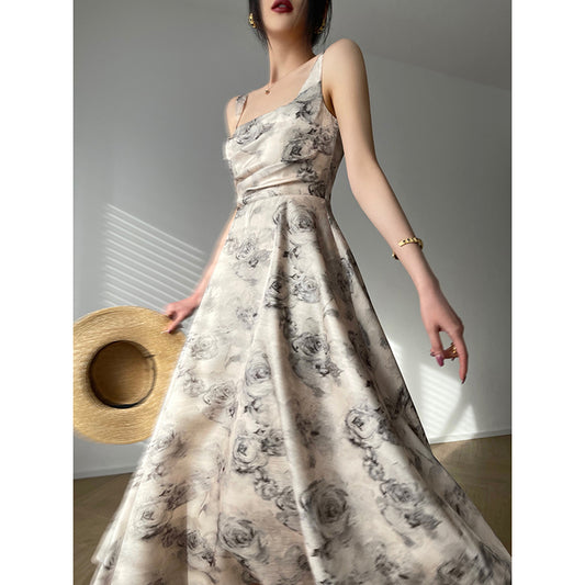 French Print Goddess Dress