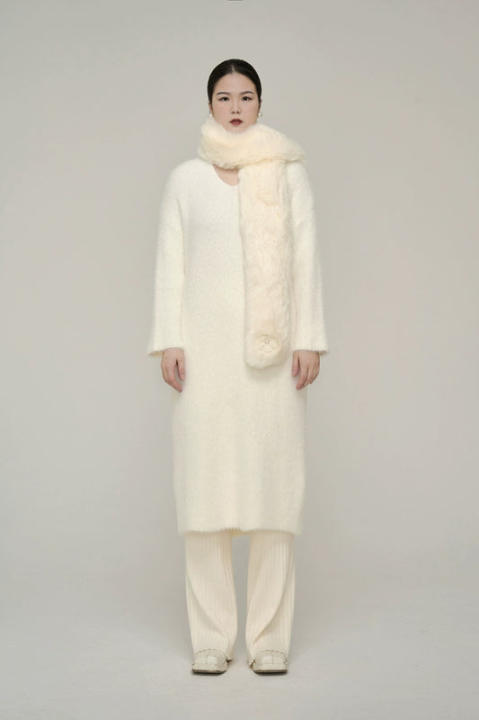 V-Neck Furry 드레스