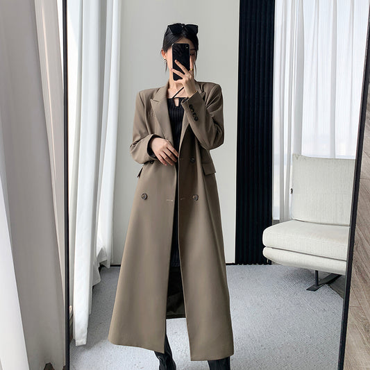 Stylish Mid-length Coat - Autumn
