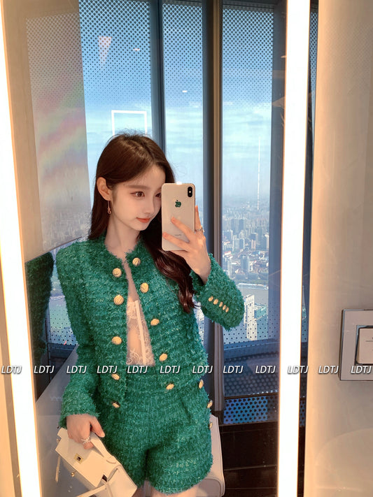 Celeb Fringe Tweed Suit