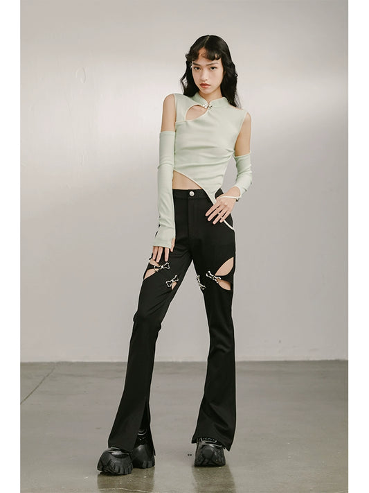 غير منتظم جوفاء خارج الجزء العلوي من الأكمام