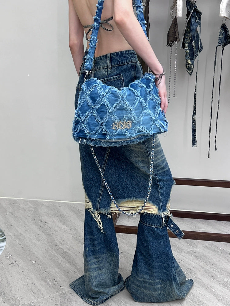 নীল কাঁধের ব্যাগ