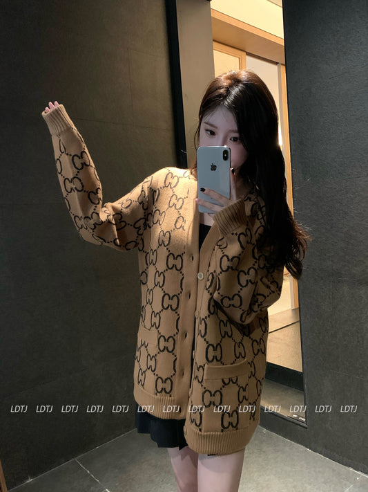 Vintage Check V-Neck Cardigan