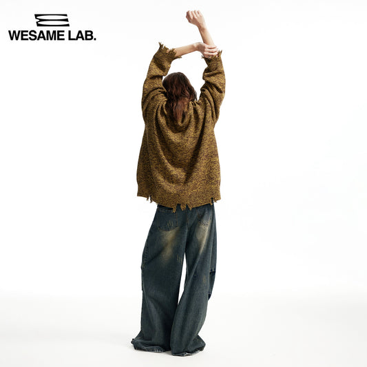 가을과 겨울 게으른 스타일은 꼬인 꽃 부러진 가장자리 지퍼가 높은 목이 느슨한 여자를위한 회색 스웨터