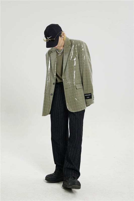 Silueta Oversize - Abrigo Traje Lentejuelas Yapi