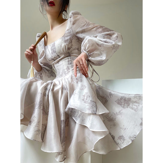 Tropical Beauty Print Tea Lounge Skirt