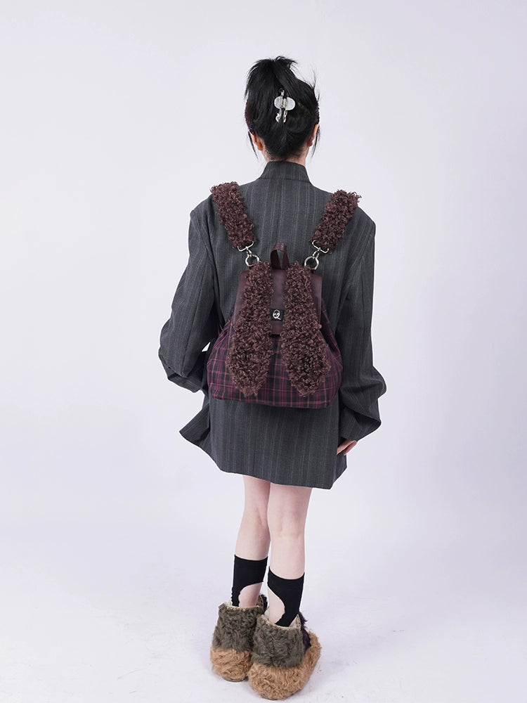 Rabbit Denim Large Schoolbag