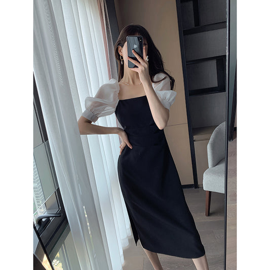 French Split Long Dress