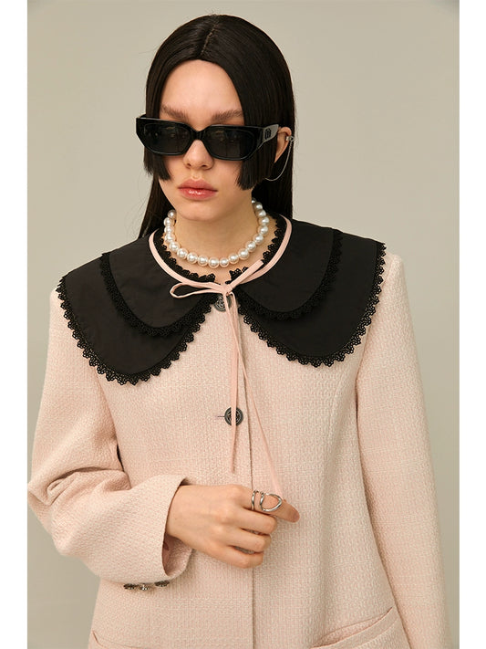 حلاوة فرنسية -معطف ثياب سوداء سوداء