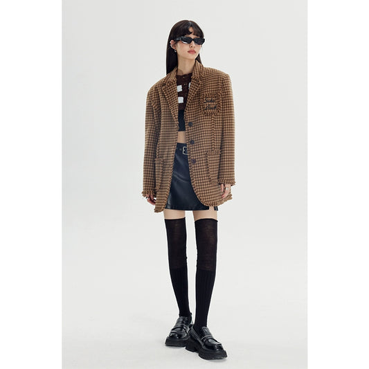 معطف بدلة الصوف البريطانية المليئة بالروح الرجعية