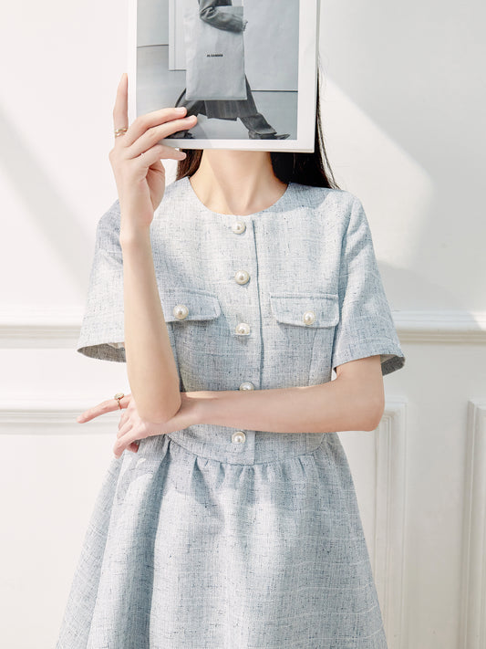 Pink Bubble Sleeve Dress