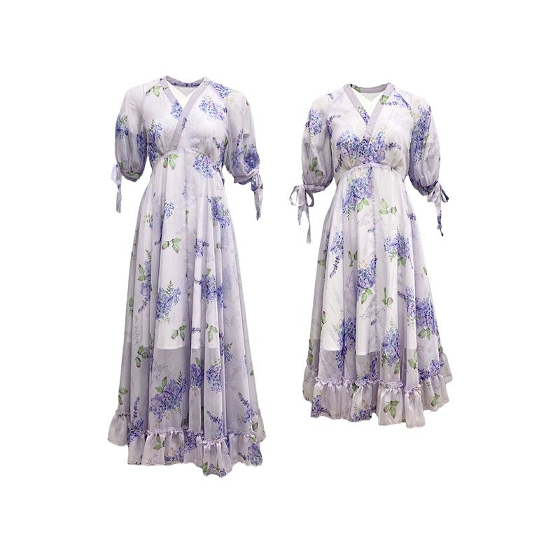 Flower Coast Big Swing Immortal Print Dress