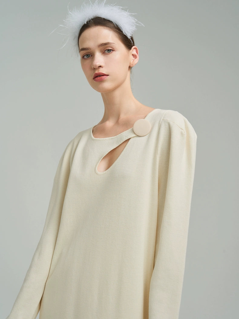 Вязаное платье 3D рукава