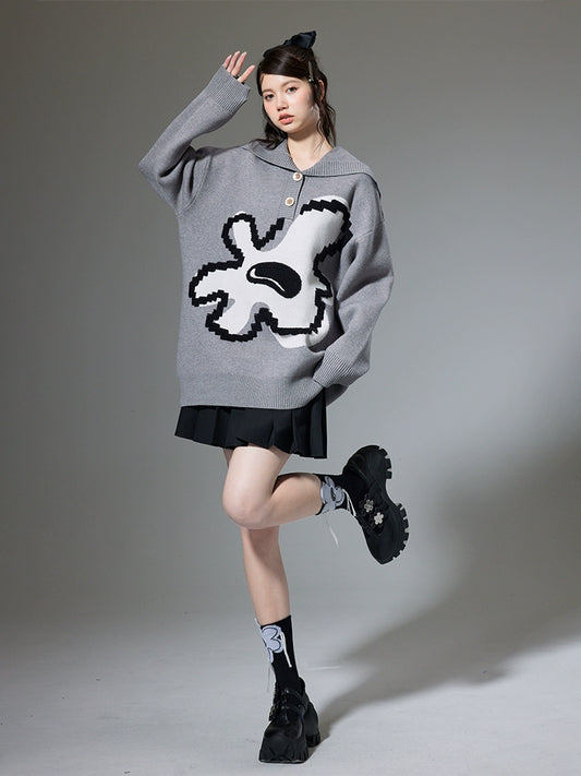 نبحية زهرة -سترة على طراز الكلية المسلي