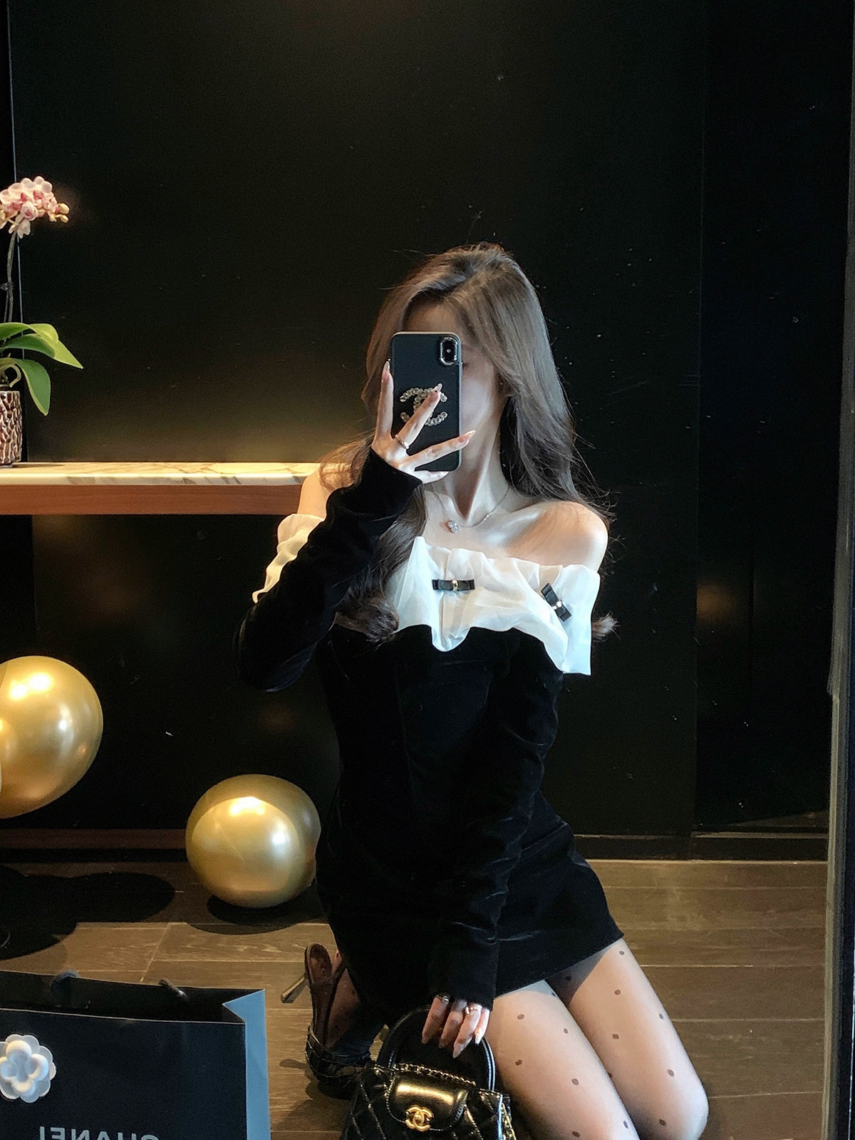 Velvet Bow Dress by Paris Banquet