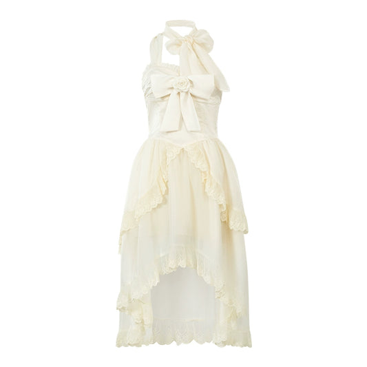 Off White Bra Hem Dress