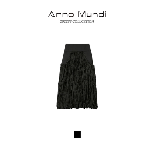 여름을위한 검은 허리 A- 라인 스커트