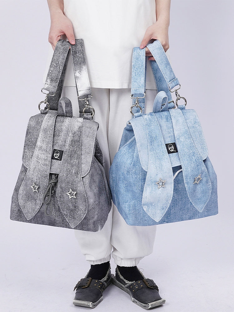 Cowboy Rabbit Large Book Bag