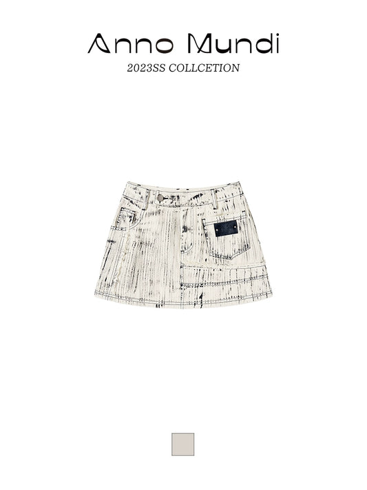 수제 복고풍 고민 A- 라인 치마