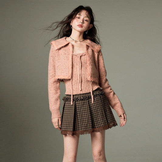 حزام الدانتيل -تنورة قصيرة