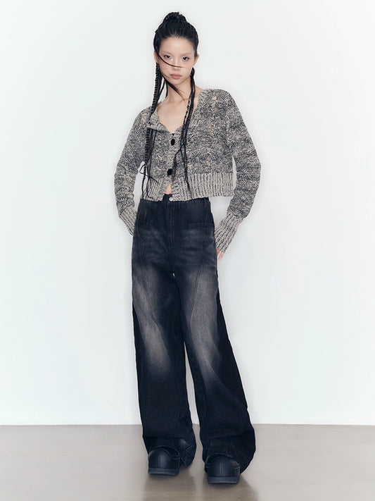 가을에는 위안 게으른 자카드 카디건