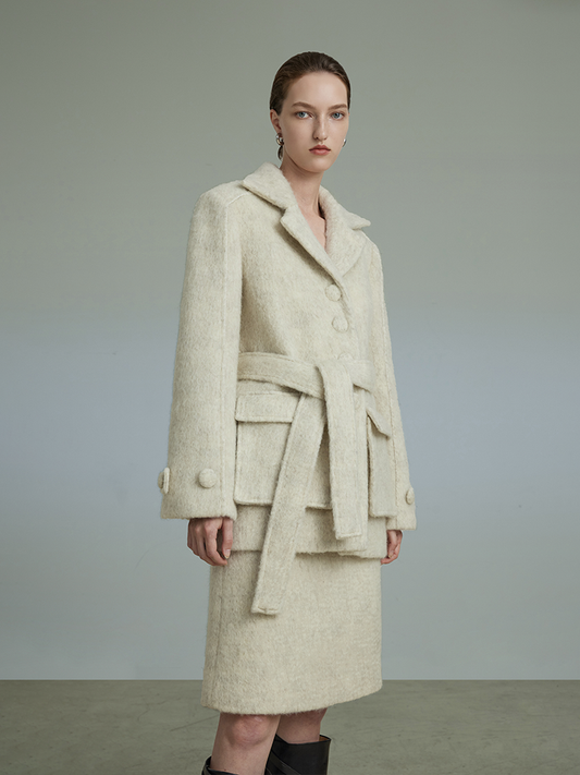 Antique Porcelain Wool Coat