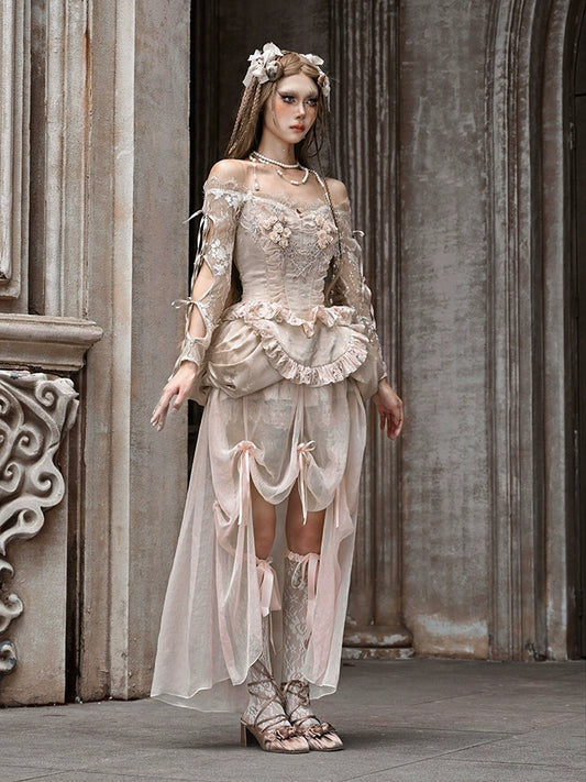 Rococo Embroidered Fish Bone Chest