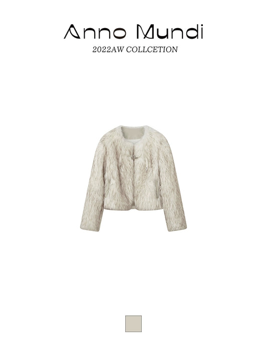 Gradient Fur Environmental Coat