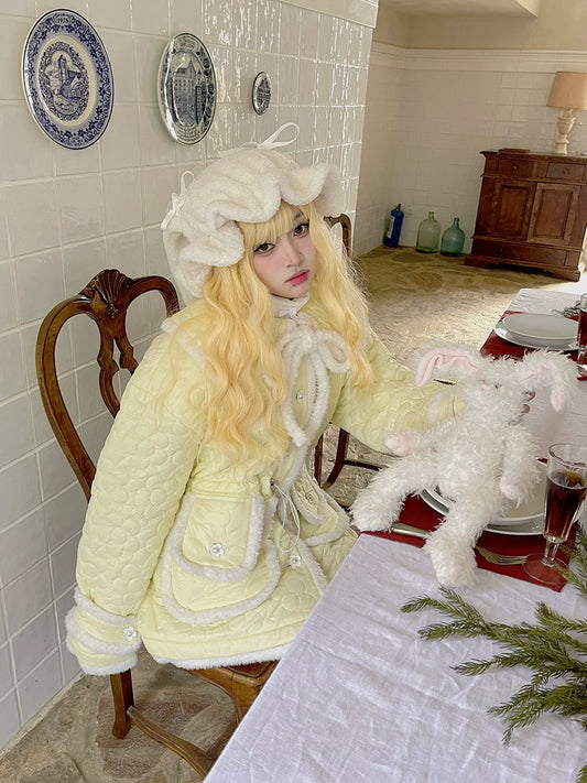 معطف دافئ زهرة أفخم