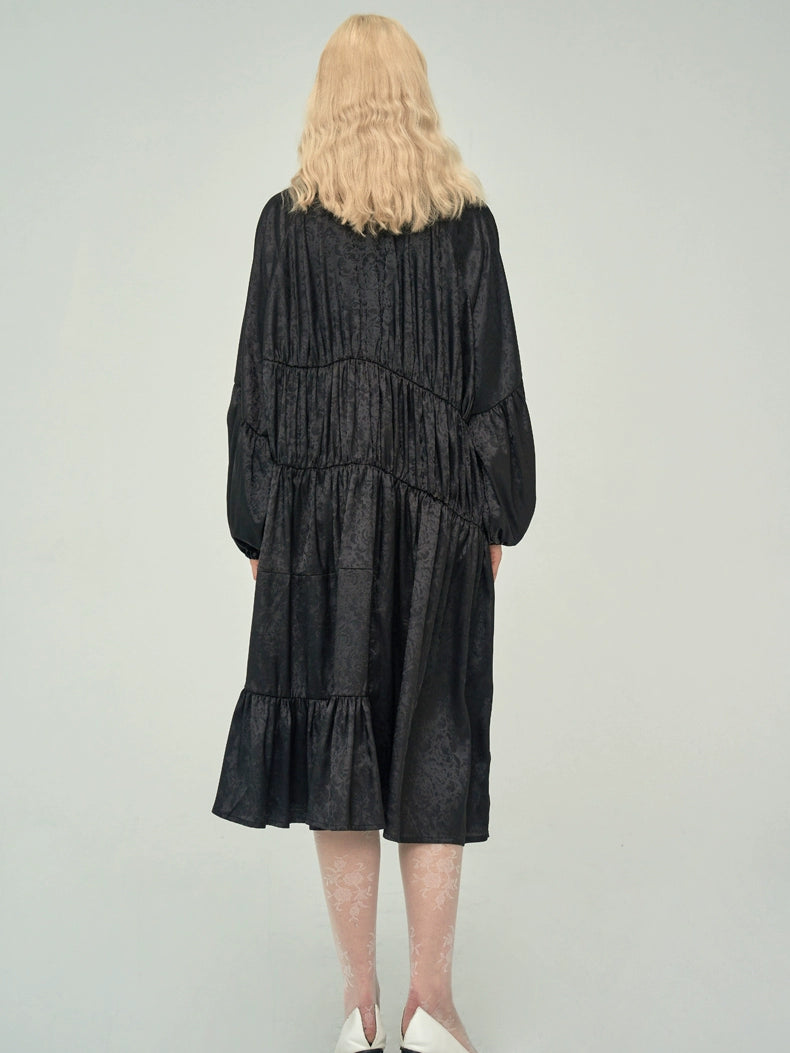 কালো লণ্ঠন হাতা পোশাক