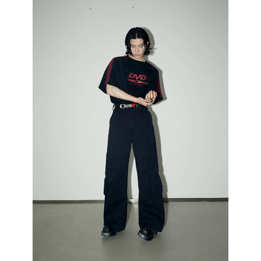 Multibolsillo - Pantalones de trabajo clásicos de pierna ancha