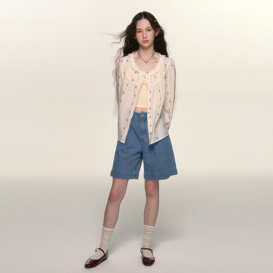 Vintage Lace Long Sleeve Shirt