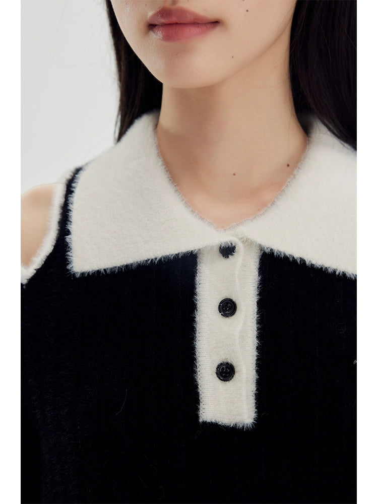 أزياء الأسود -فستان متذبذب الخصر