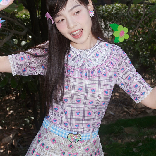 Checkered Bear Slim Shirt