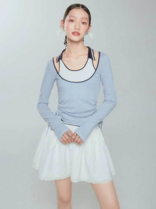 Cherry Blossom -اثنين من أعلى الأكمام الطويلة