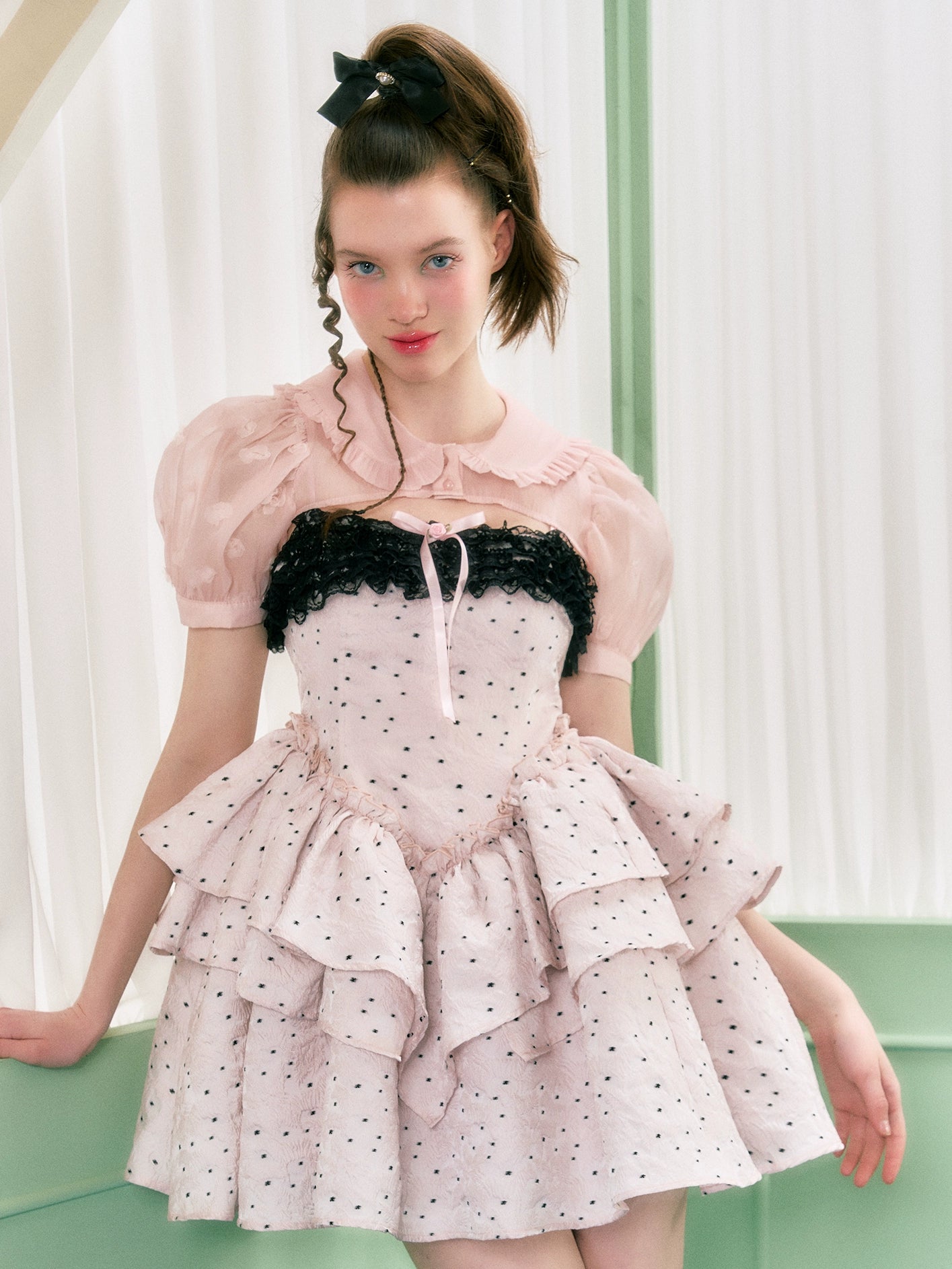 Bubble Sleeve Short Coat