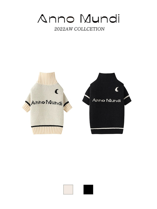 English Letter Jacquard Pet Sweater