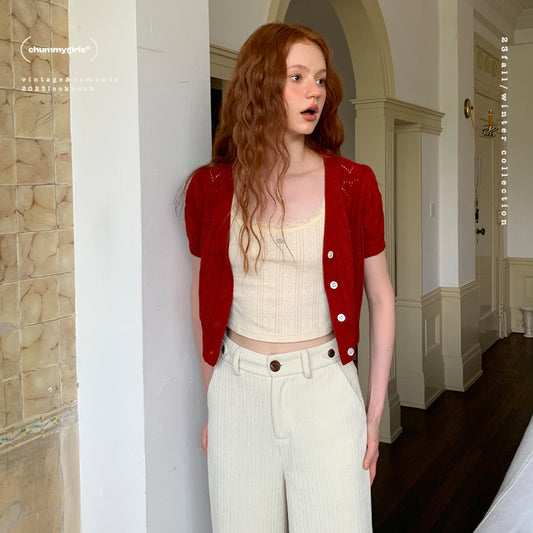 Sen Hollowed Knit Cardigan