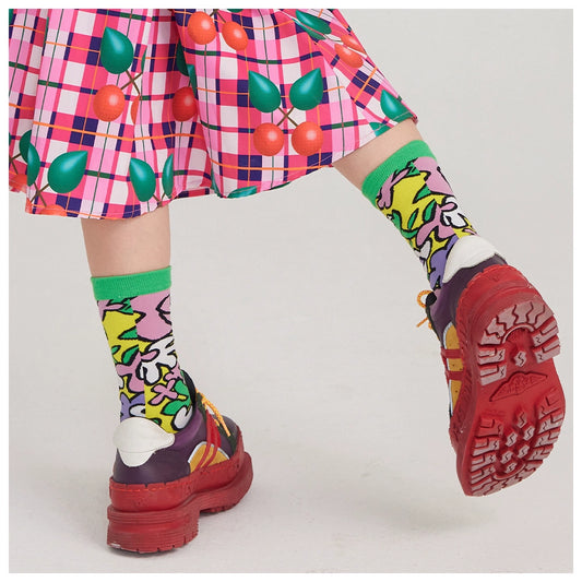 Comics Flower Cotton Socks